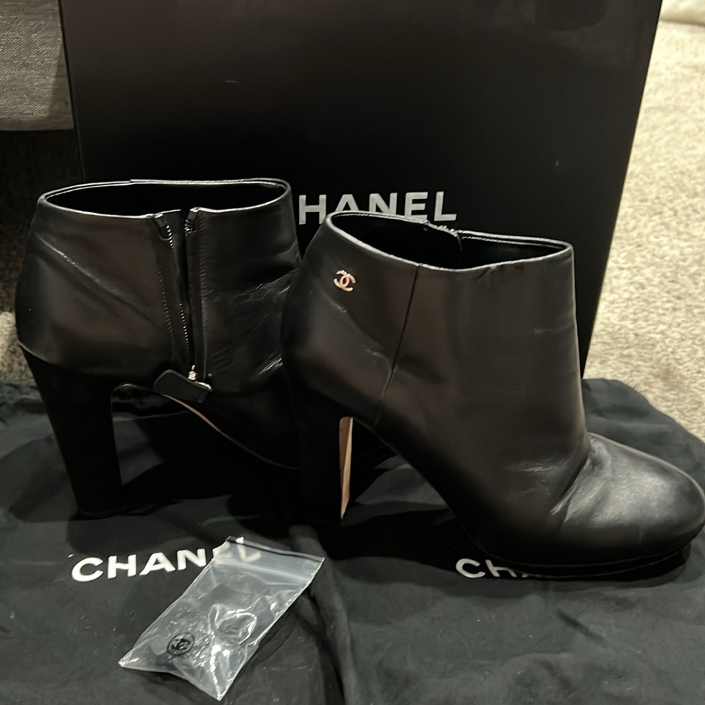 Authentic Chanel booties 40.5